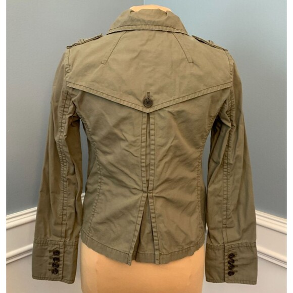 J Crew Jacket Womens 6 Military Utility Canvas Chore Barn Cargo Fitted Full Zip - Picture 2 of 10